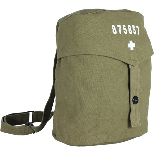 Heavy Duty Cotton Canvas 22 OZ, Swiss Gas Mask Bag, Olive Drab