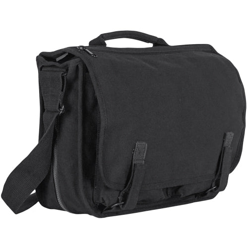 Heavy Duty Cotton Canvas 22 OZ Danish School Bag, Black