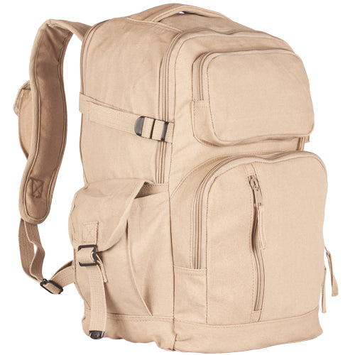 HEAVY DUTY 22 OZ BACKPACK FOR RUGGED USE FOR MEN, BEIGE