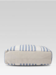 PRIMROSE Striped Beach Tote Bag, Blue and Beige, Cotton Material, Tote Bag with Handles