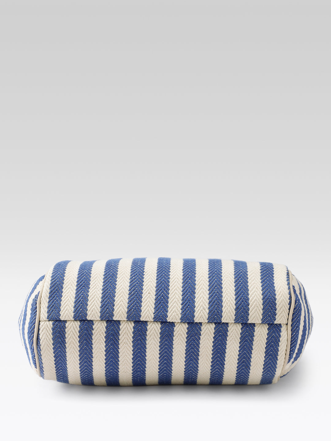 PRIMROSE Striped Tote Bag, Blue and Cream, Canvas Material, Patchwork Design, Shoulder Bag (Blue & Cream)