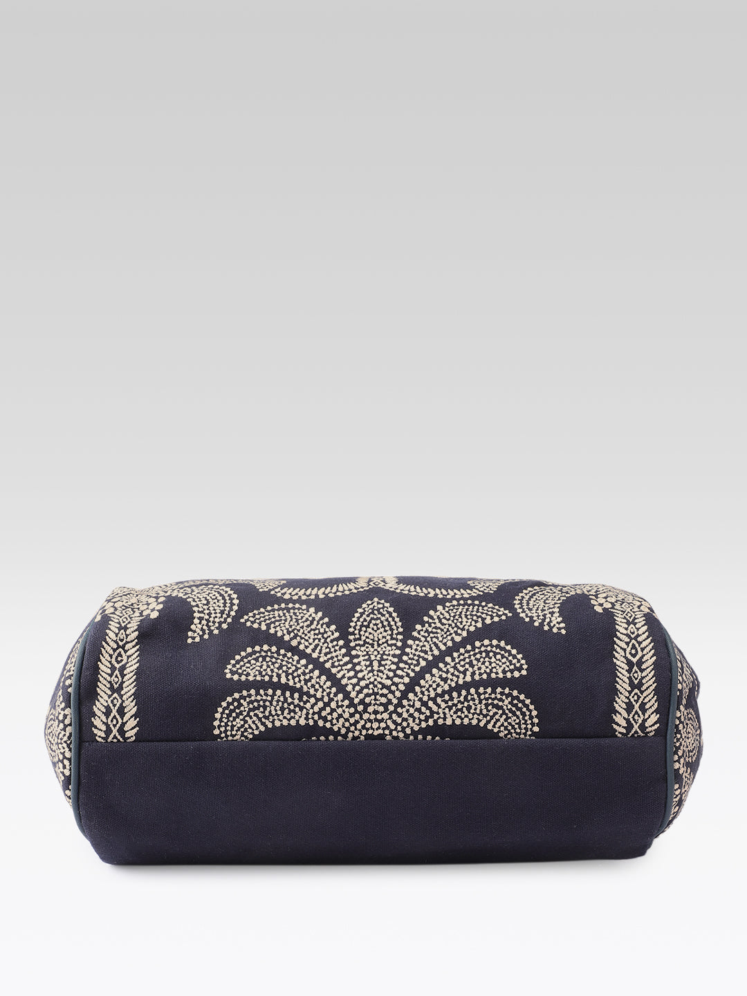 PRIMROSE Striped Tote Bag, Blue and Cream, Canvas Material, Shoulder Bag (Black)