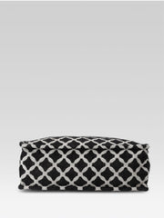 PRIMROSE Black and White Geometric Print Tote Bag, Modern Style