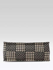 PRIMROSE Houndstooth Tote Bag, Black and Beige