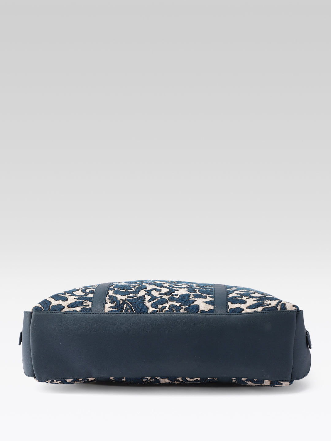 PRIMROSE Women's Tote Bag, Navy Blue and Brown Floral Pattern
