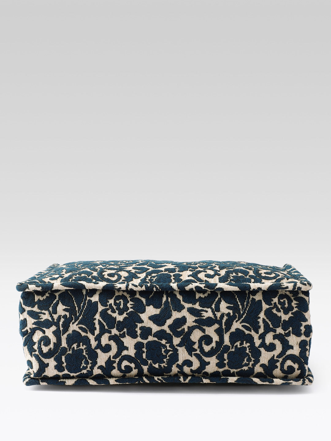 PRIMROSE Woven Tote Bag, Ethnic Print, Cotton Fabric (Navy Blue)