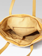 PRIMROSE Cotton Tote Bag with Yellow Tassel