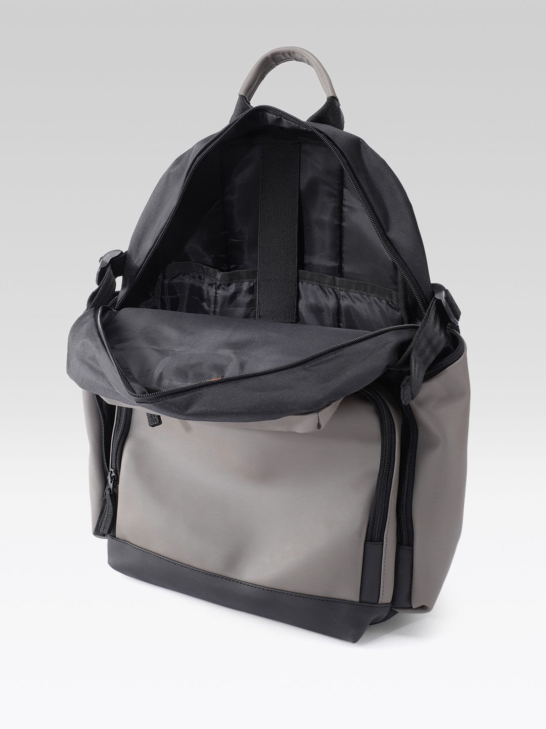 PRIMROSE Multi-Pocket Backpack, Grey and Black Two-Tone, Multiple Compartments, Padded Straps, Travel and Daily Use