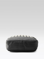 PRIMROSE Backpack Bag, Houndstooth Pattern Jacquard, Black and White.