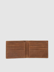 PRIMROSE Men's Classic Bifold Leather Wallet, Tan Brown, Slim Design