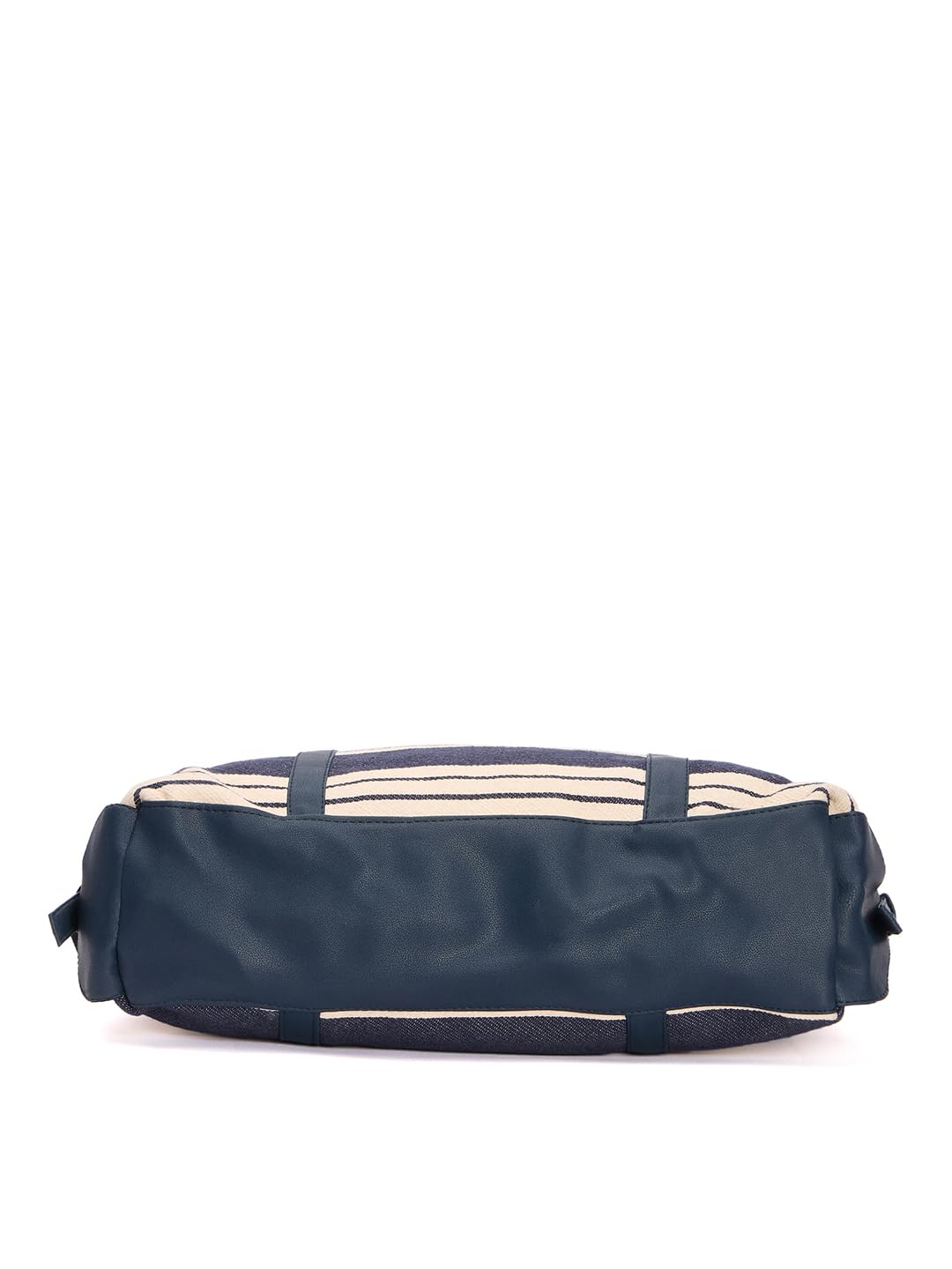 RIMROCK Striped Canvas Tote Bag, Navy Blue and Cream, Large Shoulder Bag