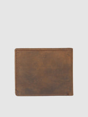 PRIMROSE Vintage Leather Long Wallet, Slim Bifold Design, Brown