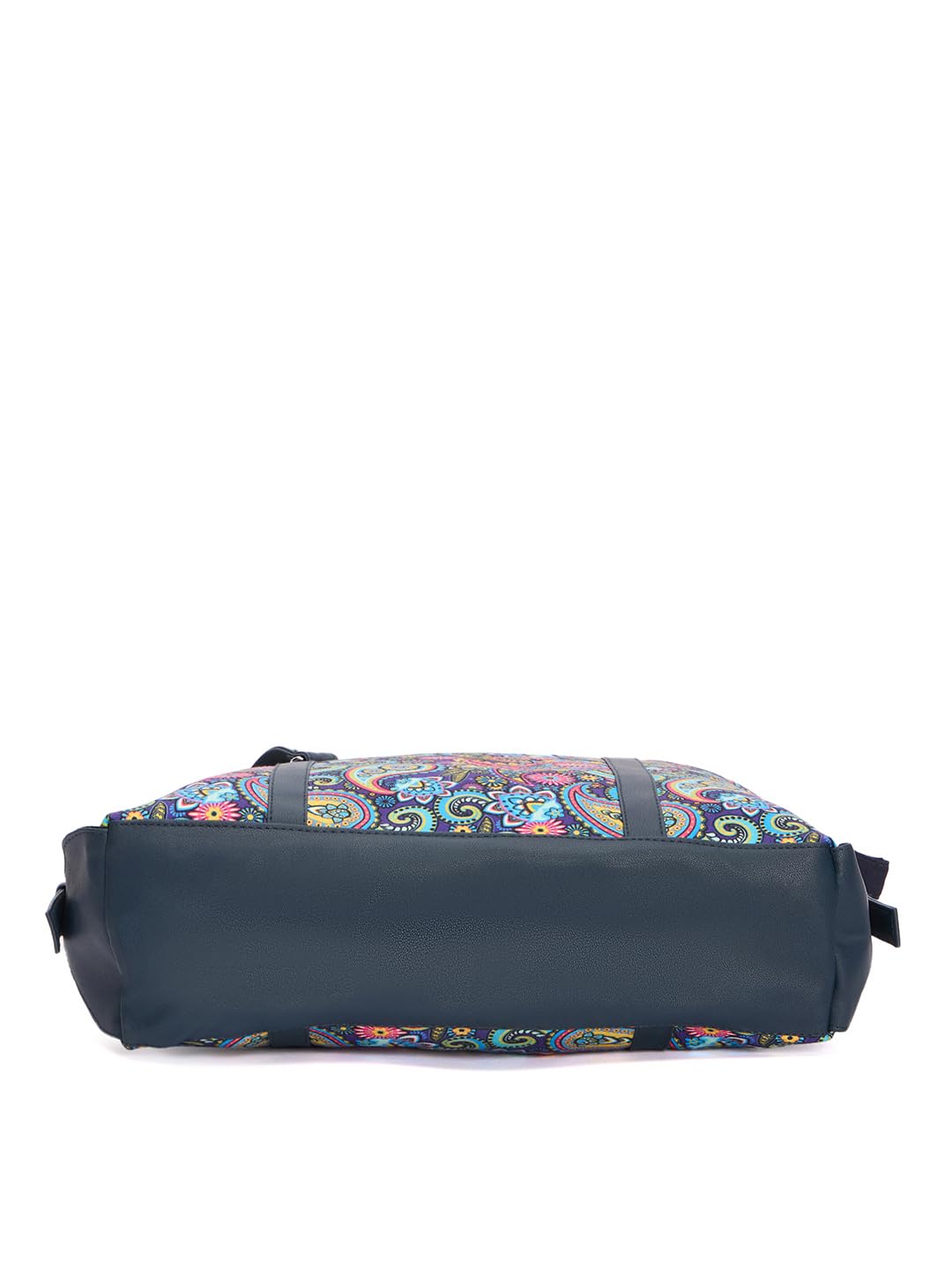 RIMROCK Paisley Print Tote Bag, Floral Pattern Shoulder Handbag with Black Trim, Multi-Colour