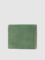 PRIMROSE Leather Bi-fold Wallet, Olive Green, Slim Design
