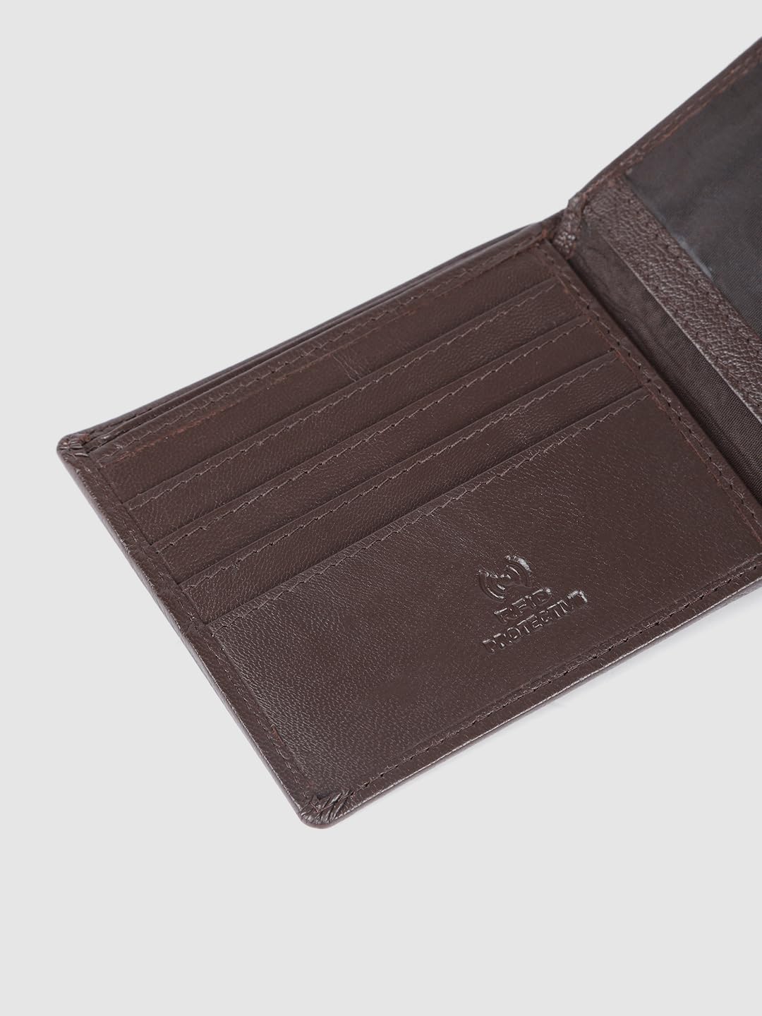 PRIMROSE Classic Leather Bi-fold Wallet for Men, Brown, Slim Design