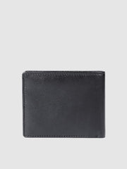 PRIMROSE Men's Leather Bi-fold Wallet, Classic Black, Slim Design
