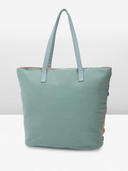 PRIMROSE Multicolour Handwoven Crochet Tote Bag with Tassel Accent