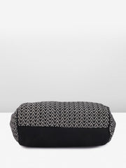 PRIMROSE Woven Tote Bag with Tassel Accents Black