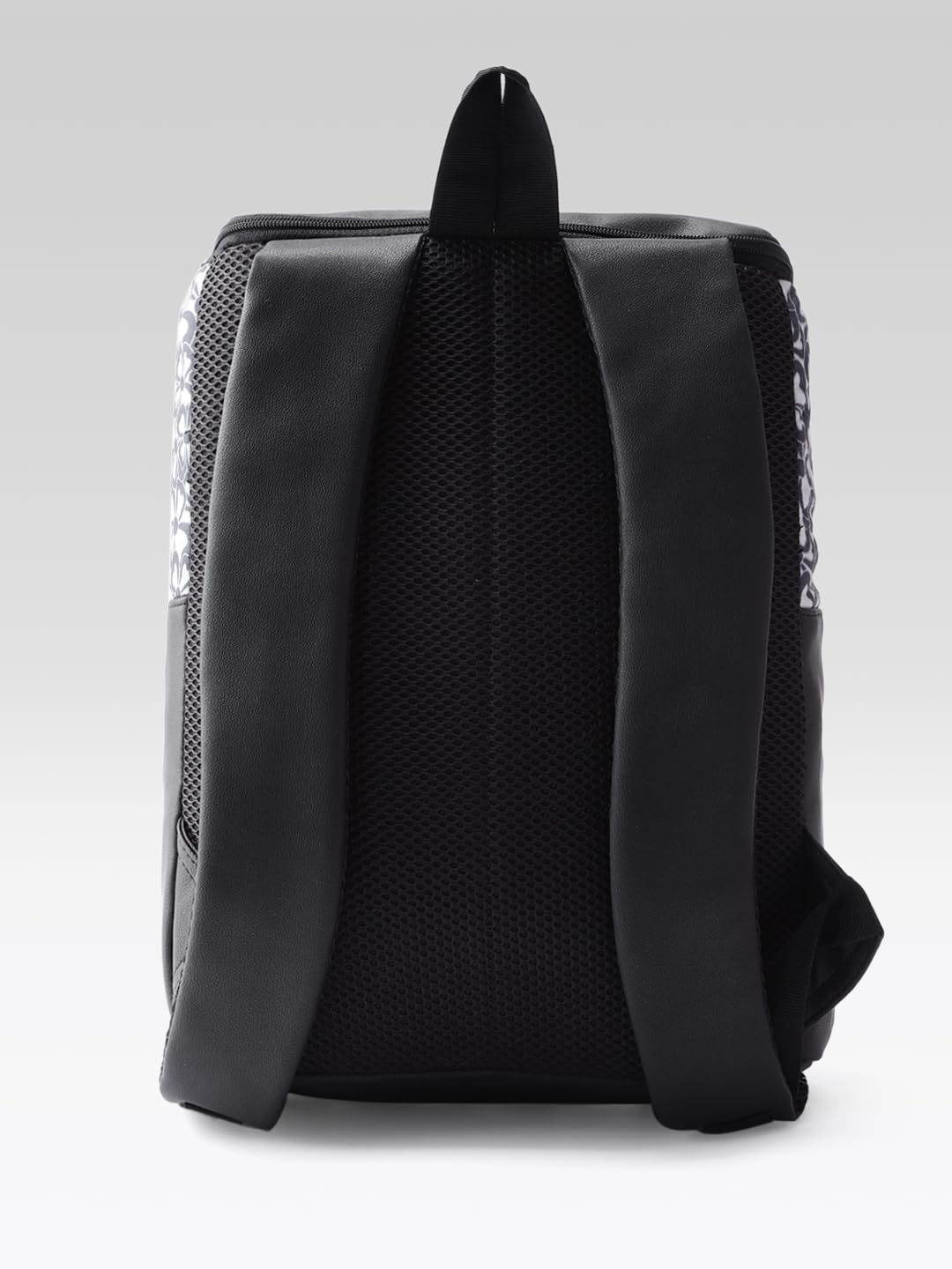 PRIMROSE Floral Pattern Backpack, Black and Grey, Multiple Zipper Compartments, Fashion Daypack