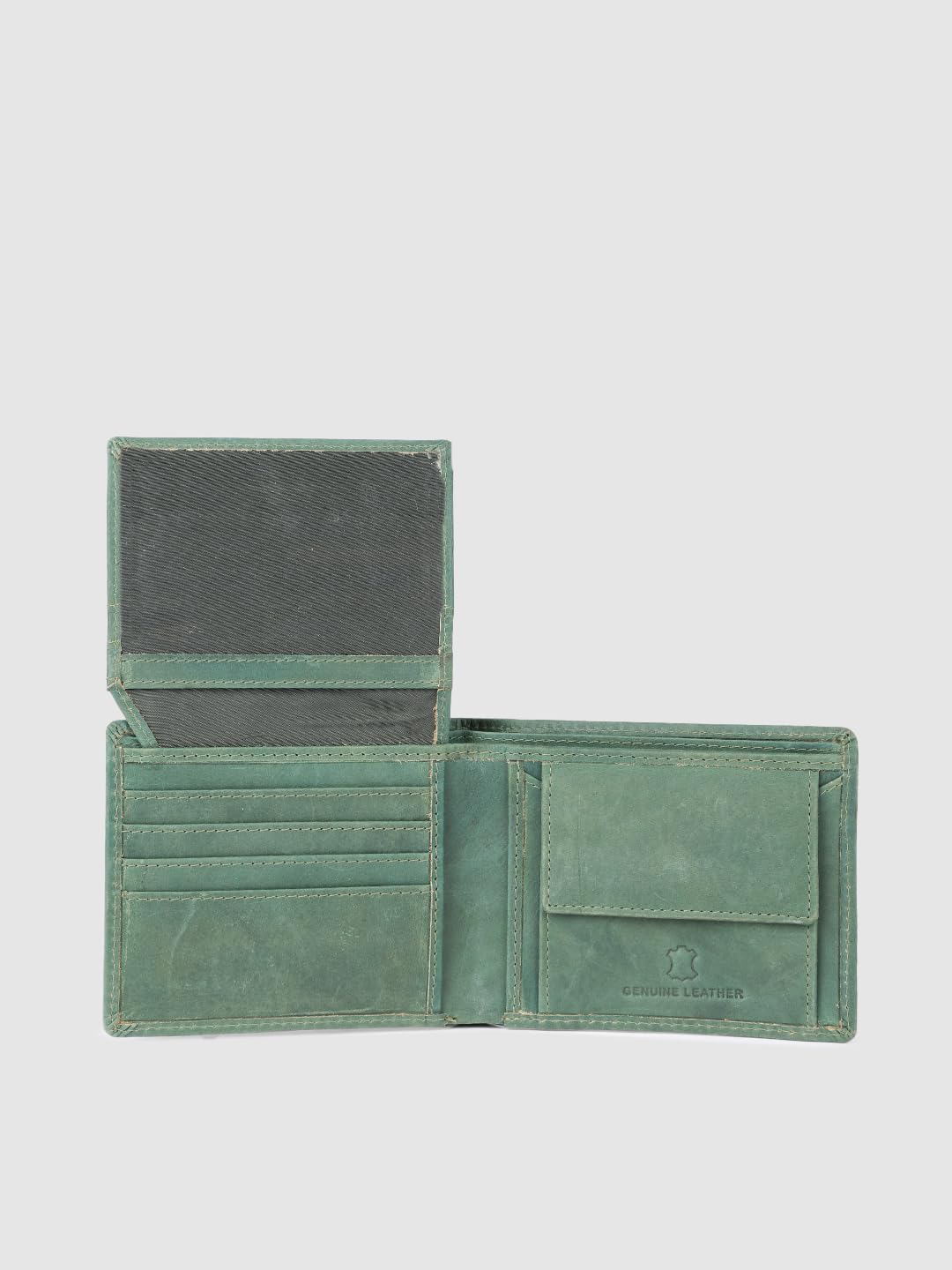 PRIMROSE Leather Slim Wallet, Minimalist Design, Sage Green