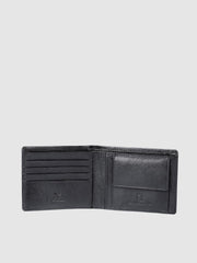 PRIMROSE Men's Leather Bi-fold Wallet, Classic Black, Slim Design