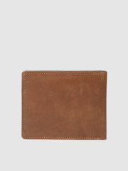 PRIMROSE Men's Classic Bifold Leather Wallet, Tan Brown, Slim Design