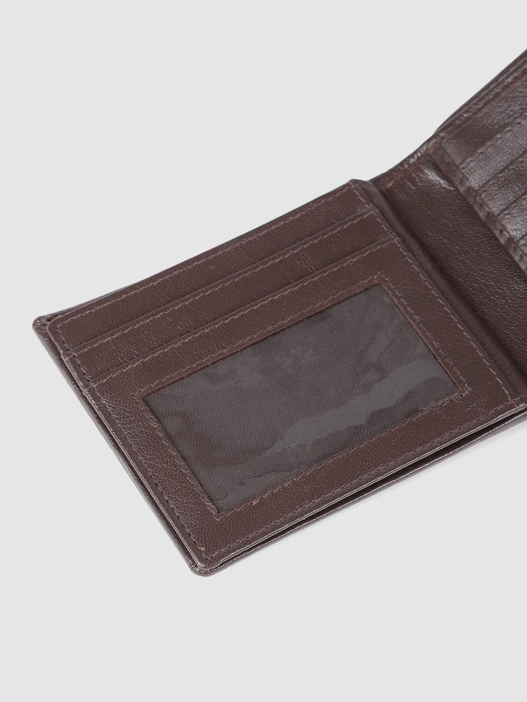 PRIMROSE Classic Leather Bi-fold Wallet for Men, Brown, Slim Design