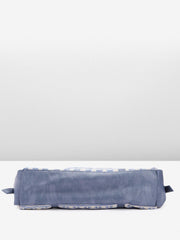 PRIMROSE Stylish Tote Bag with Geometric Pattern Blue and Beige