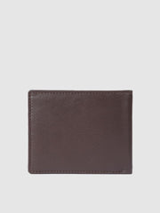 PRIMROSE Classic Leather Bi-fold Wallet for Men, Brown, Slim Design