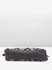 PRIMROSE Patterned Black and White Tote Bag Geometric Diamond Design