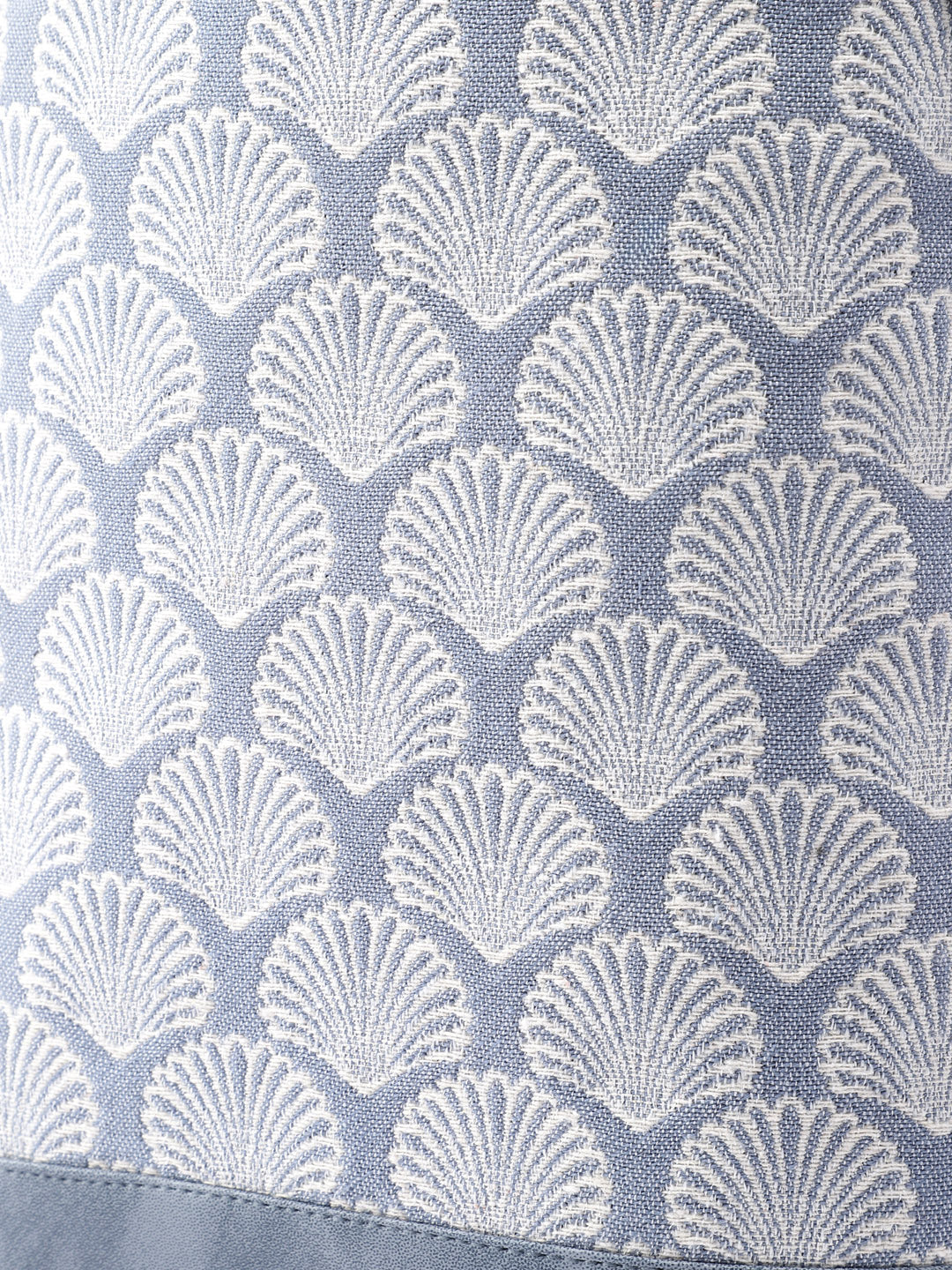 PRIMROSE Backpack with Shell Pattern, Blue and Grey