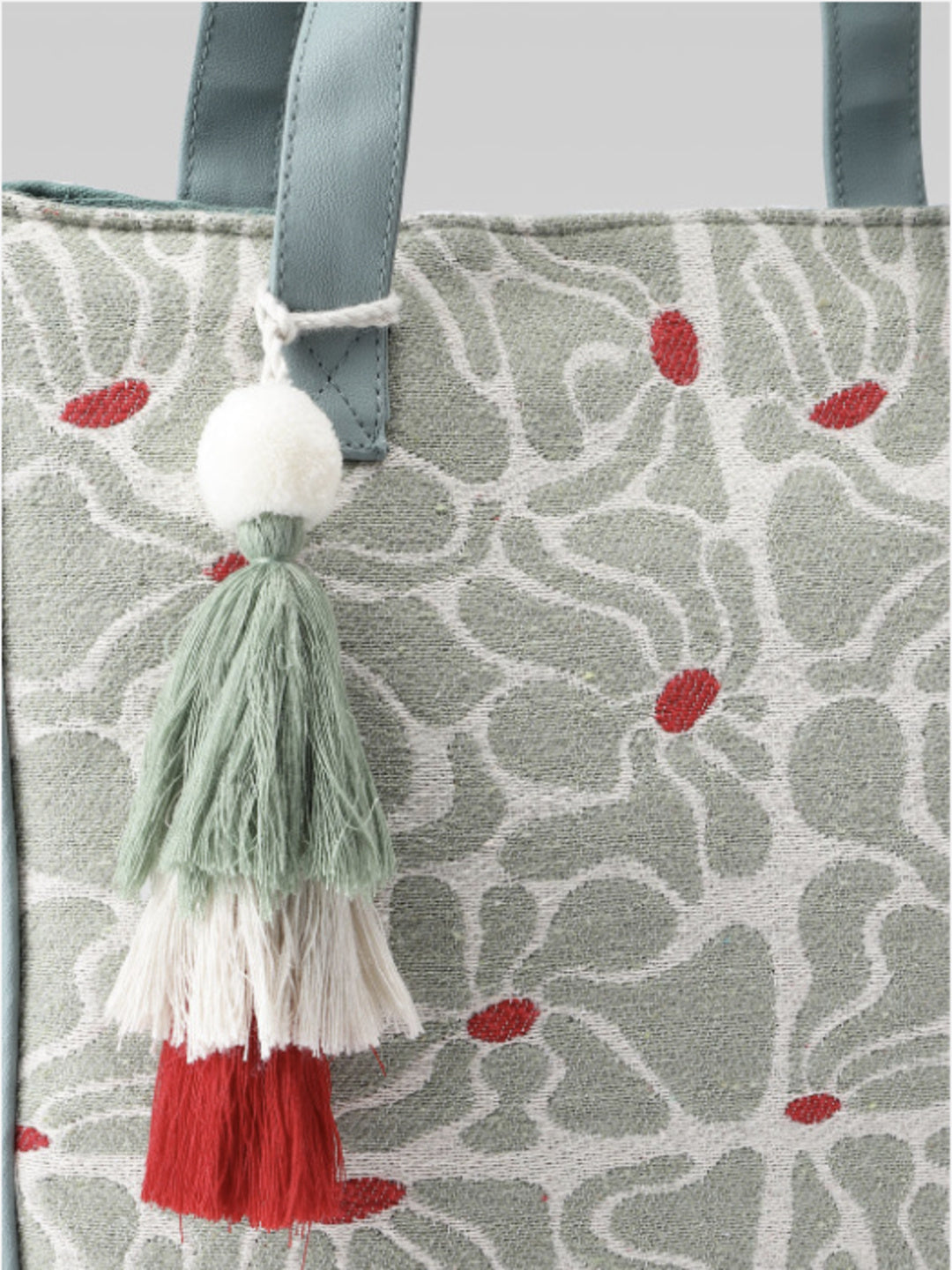 PRIMROSE Floral Print Tote Bag, with Tassel Charm, Spacious Interior