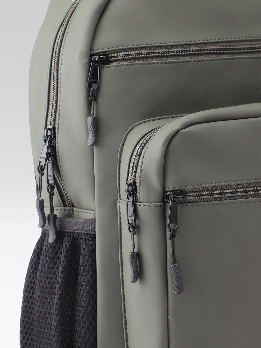 PRIMROSE Backpack with Multiple Pockets, Olive Green, Water-Resistant Material, Side Mesh Pockets