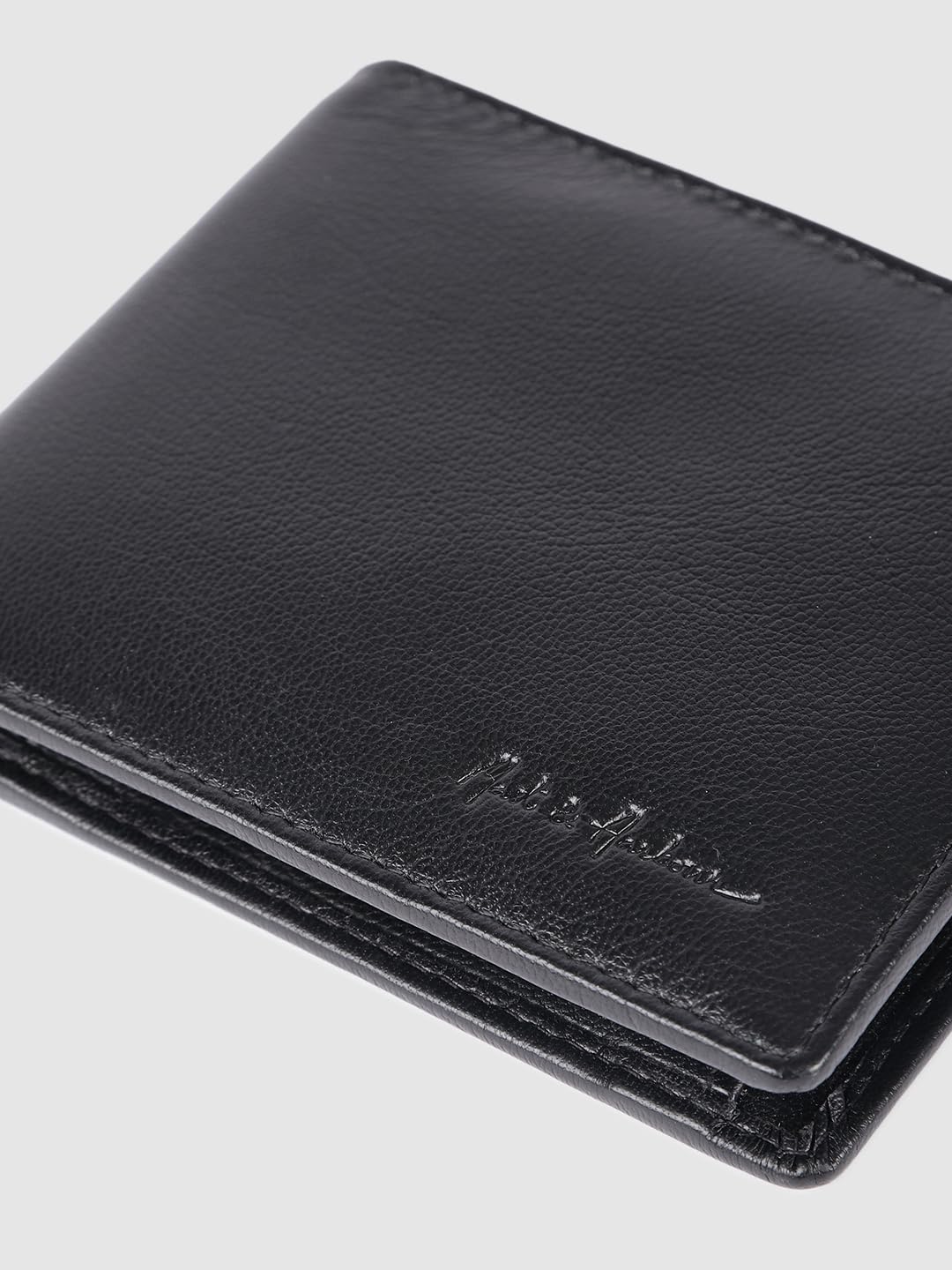PRIMROSE Men's Leather Bi-fold Wallet, Classic Black, Slim Design