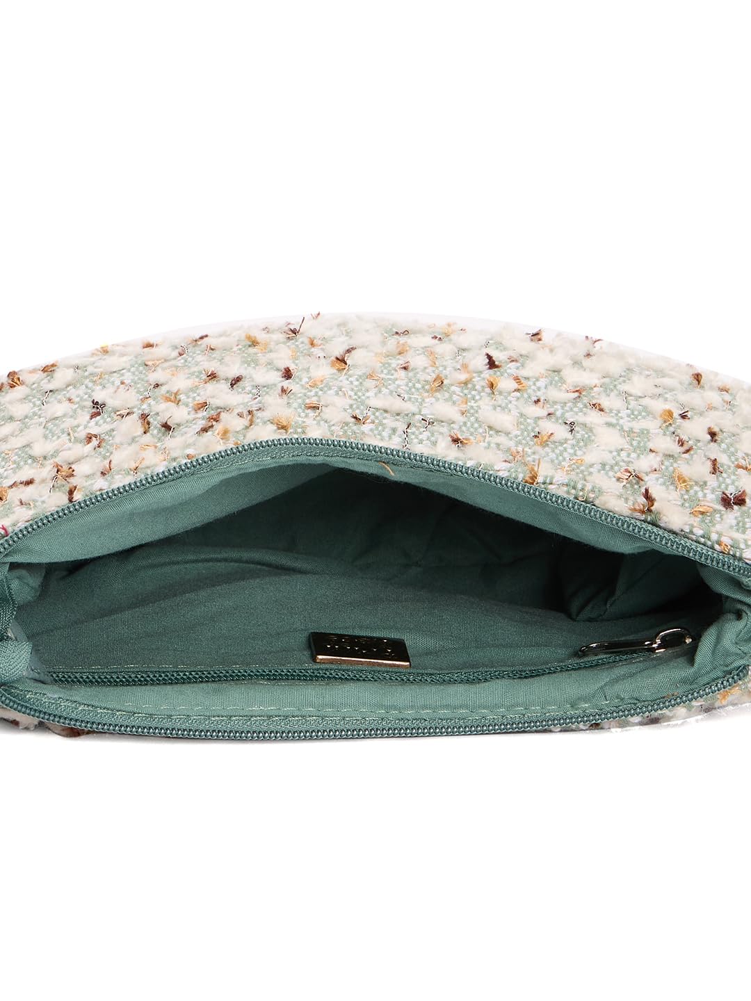 RIMROCK Floral Pattern Crossbody Bag, Mint Green Shoulder Strap, Textured Fabric Design