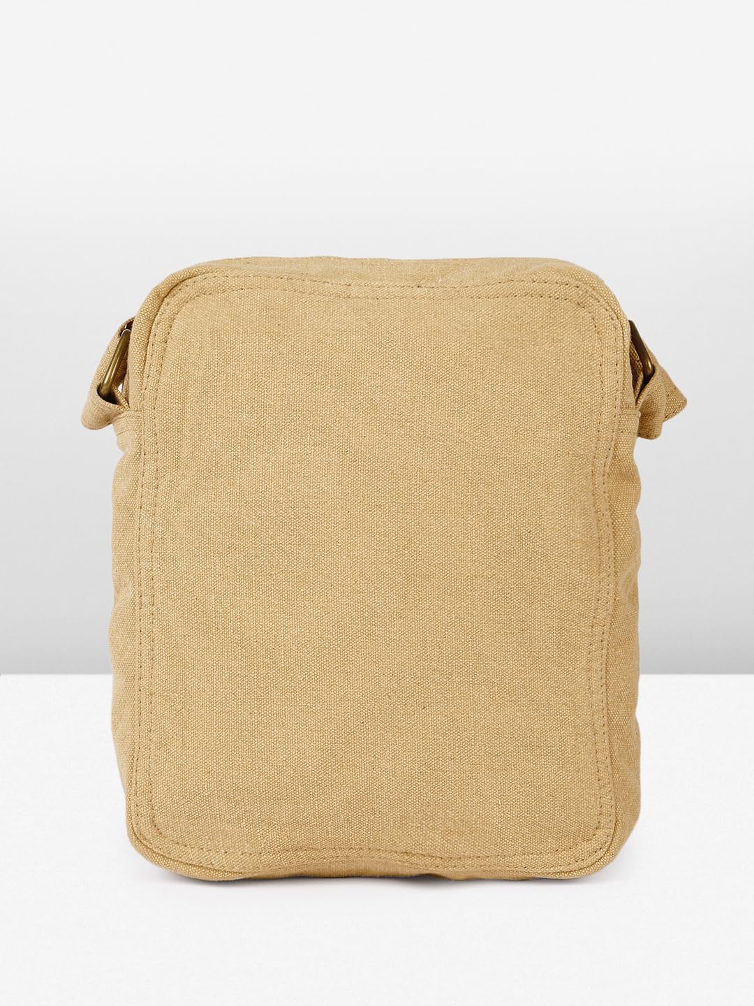 PRIMROSE Roadster Canvas Messenger Bag, Khaki, Crossbody Strap with Polyurethane Trim