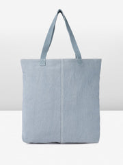 PRIMROSE Canvas Tote Bag with Multiple Pockets, Blue, Double Handles