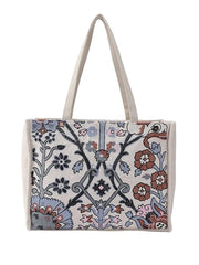 PRIMROSE Floral Tapestry Tote Bag, Woven Embroidered Design