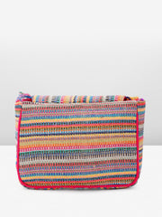 PRIMROSE Handcrafted Multicolored Woven Tote Bag with Fringes