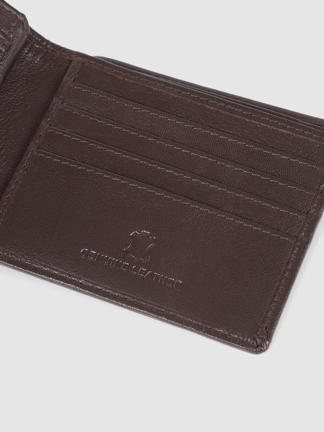 PRIMROSE Classic Leather Bi-fold Wallet for Men, Brown, Slim Design